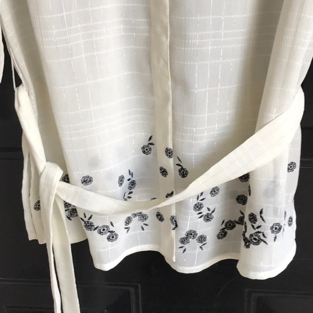 Silver Threads Run All Through This Pretty Blouse View 2